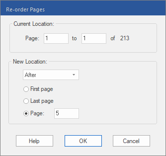 dialog - re-order pages