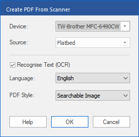 dialog - pdf from scanner