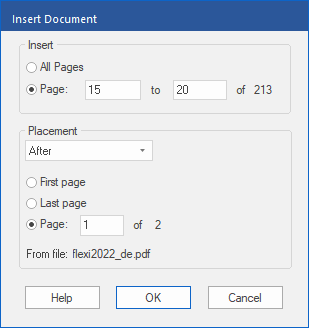 dialog - insert from document