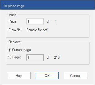 dialog - replace pages