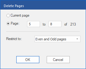 dialog - delete pages