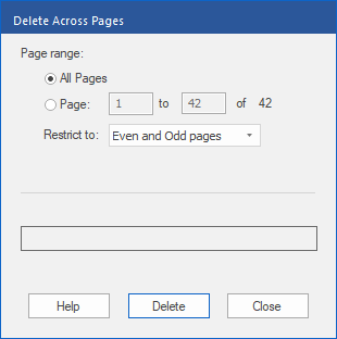 dialog - delete across pages