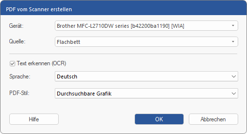 dialog - pdf from scanner