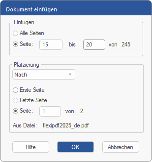 dialog - insert from document