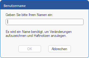 dialog - user name query