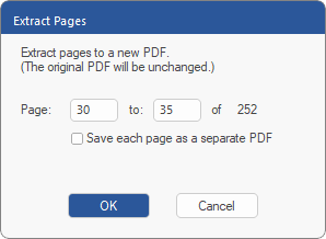 dialog - extract pages