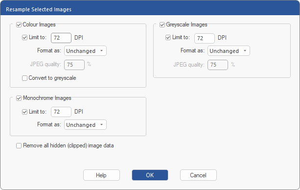 dialog - resample