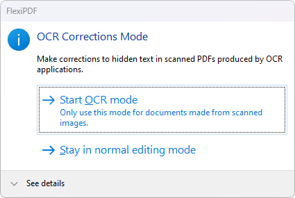 dialog - ocr corrections