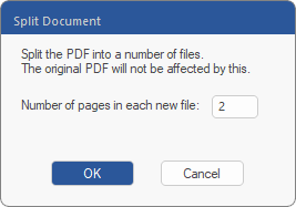 dialog - split documents