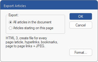 dialog - export - articles