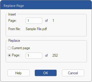 dialog - replace pages