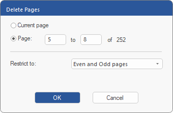 dialog - delete pages