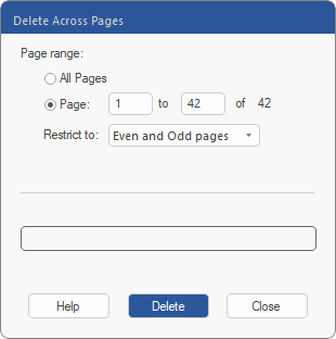 dialog - delete across pages