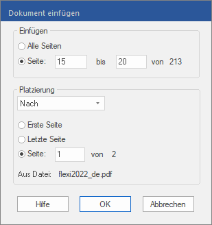 dialog - insert from document