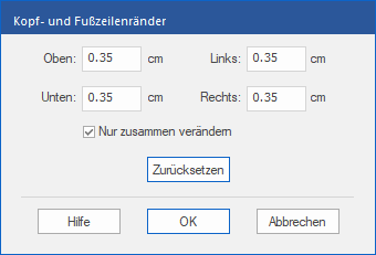 dialog - header margins