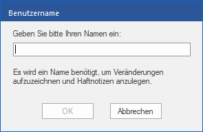 dialog - user name query