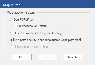 dialog - drag  drop PDF - place page